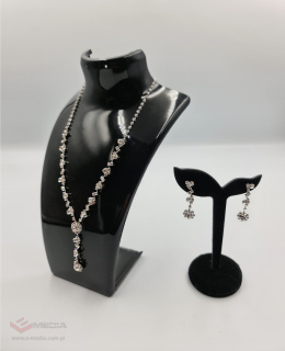 Silver cubic zirconia jewelry set