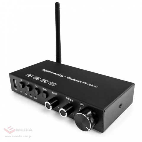 Konwerter DAC Bluetooth Audio Digital na Analog R/L lub Jack 3,5mm Spacetronik SP-HDC13