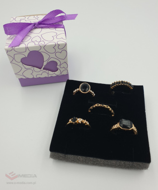 5 pcs. Black decorative ring