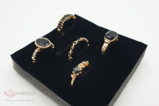 5 pcs. Black decorative ring