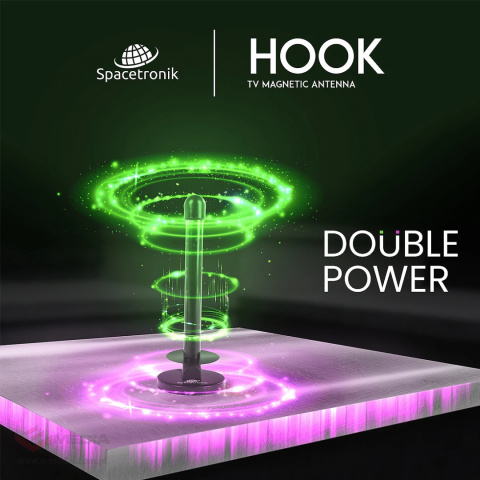 Magnetic antenna DVB-T2 Hook TV USB 30dB Double Power