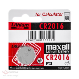 Bateria Litowa 3V CR2016 MAXELL