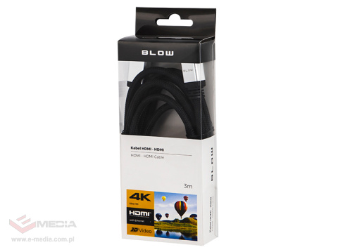 Kabel oplot HDMI-HDMI SILVER +filtry 3m