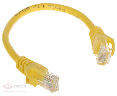 Patchcord RJ45/0.2-YELLOW 0.2 m