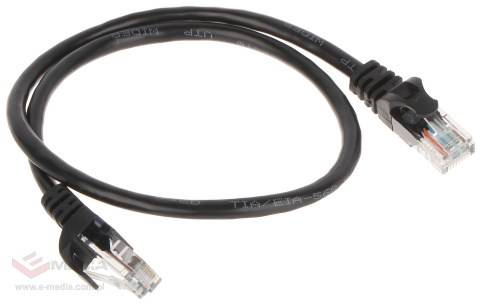 Patchcord RJ45/0.5-BLACK 0.5 m