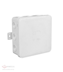 Surface-mounted box 100x100x41 IP54 white ViPlast V7