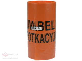 Orange warning foil 20cm x 100m