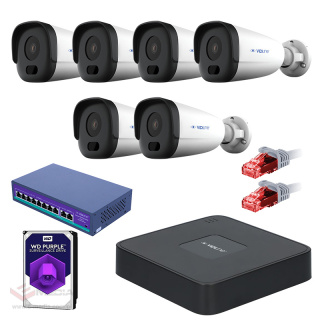 Ready set of CCTV 6 IP cameras 4Mpx 50m iR 1TB