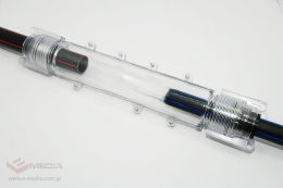 Muff, gerader zweiteiliger Verbinder für HDPE-Rohr 40mm x 25mm, (transparent, transparent)