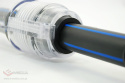 Muff, straight two-part connector for HDPE pipe 40mm by 25mm, (transparent, transparent)