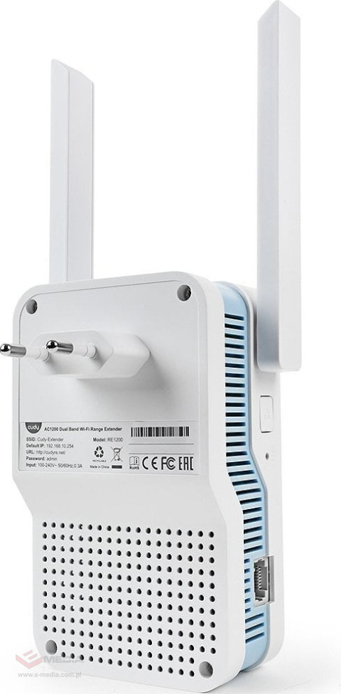 Repeater Cudy RE1200 MESH LAN/WAN Wi-Fi 5 AC1200