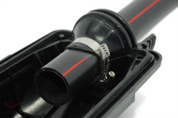 T-Stück, Verbinder für HDPE-Rohr 40 mm mit Abgang 32 mm, ausziehbar, schwarz