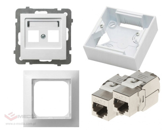 Kit 2x RJ45 cat. 7 surface-mounted