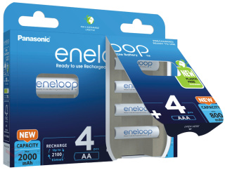Rechargeable batteries MIX 4 x R6/AA + 4 x R03/AAA Panasonic Eneloop BK-KJMCDE44E 8BE (blister)