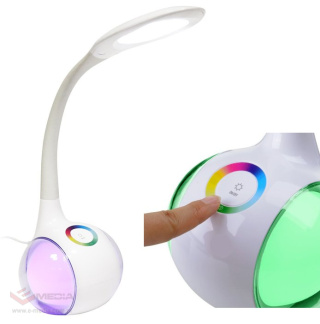 7W Platinet PDL20 LED Desk Lamp With Color Changing Base