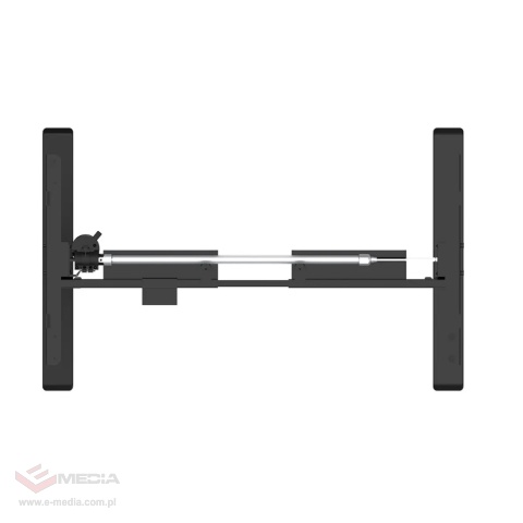 Stelaż do biurka regulowany elektrycznie, czarny, system antykolizyjny