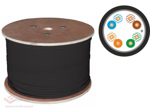 Kabel F/UTP kat.5e PE 4x2x24AWG 500m ZEWNĘTRZNY SUCHY ALANTEC Kabel F/UTP kat.5e PE 4x2x24AWG 500m ZEWNĘTRZNY SUCHY ALANTEC