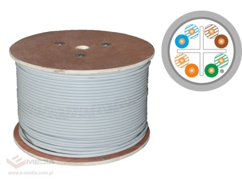 Kabel F/UTP kat.6 LSOH Dca 4x2x23AWG 500m 25 lat gwarancji, badanie jakości laboratorium INTERTEK (USA) ALANTEC