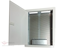 Obudowa / szafka lokalowa, multimedialna 500x350x90, podtynkowa, drzwi perforowane, 1 x gn. elektryczne, 14 x gn. Keystone ALANT