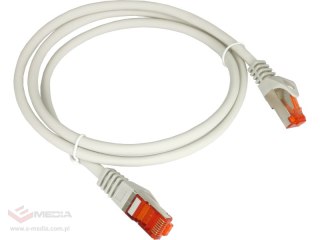 Patch-cord F/UTP kat.6 PVC 0.25m szary ALANTEC