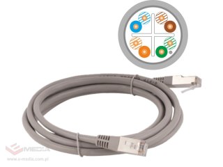 Patch-cord F/UTP kat.6 PVC 3.0m ALANTEC
