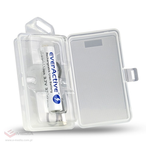 everActive 18650 3,7 V Li-Ion 3200mAh Micro-USB-Akku mit BOX-Schutz