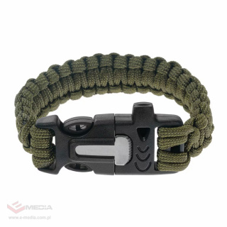 Badger Outdoor Paracord Bracelet with Tinder - Olive