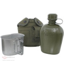 Mil-Tec US Plastic Canteen with Cover and Cup - Olive