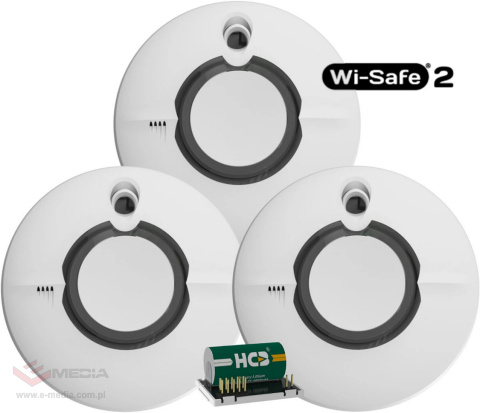 Zestaw 3x Czujnik dymu FireAngel ST-630 z modułem Wi-Safe2 model 3xST-630 W2 Zestaw 3x Czujnik dymu FireAngel ST-630 z modułem Wi-Safe2 model 3xST-630 W2