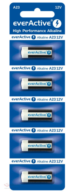 5 x everActive 23A 12V alkaline batteries