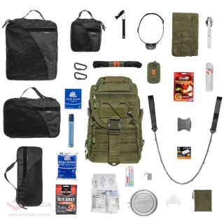 Badger Outdoor Sarge Escape Backpack 30 l Olive - with accessories