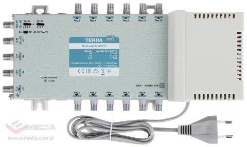 MULTISWITCH MR-512 5 WEJŚĆ / 12 WYJŚĆ TERRA