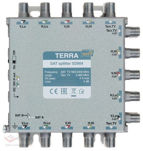 ROZGAŁĘŹNIK TV/SAT SD-904 TERRA