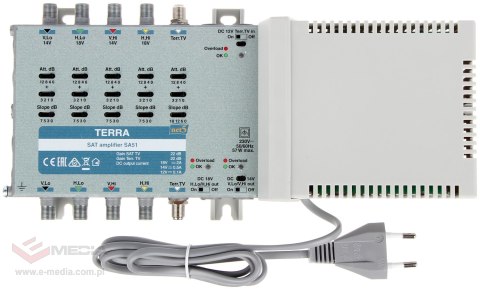 WZMACNIACZ DO MULTISWITCHY SA-51 5 WEJŚĆ / 5 WYJŚĆ TERRA