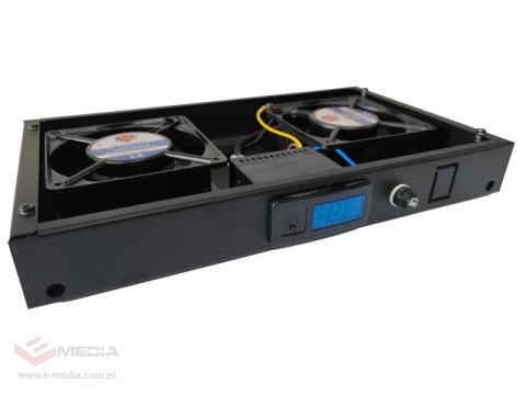 Panel wentylacyjny dachowy, 2 wentylatory, cyfrowy, kolor czarny ALANTEC