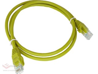 Patch-cord U/UTP kat.6 PVC 0.5m żółty ALANTEC