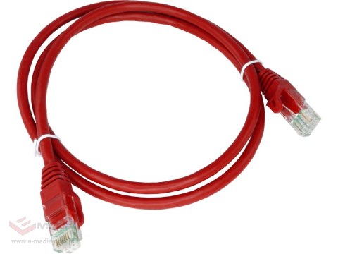 Patch-cord U/UTP kat.6 PVC 3.0m czerwony ALANTEC