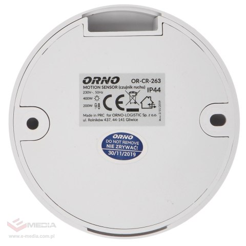 SUFITOWY CZUJNIK RUCHU OR-CR-263 AC 230V ORNO