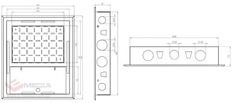 TELEKOMUNIKACYJNA SKRZYNKA PODTYNKOWA TESM-4/P