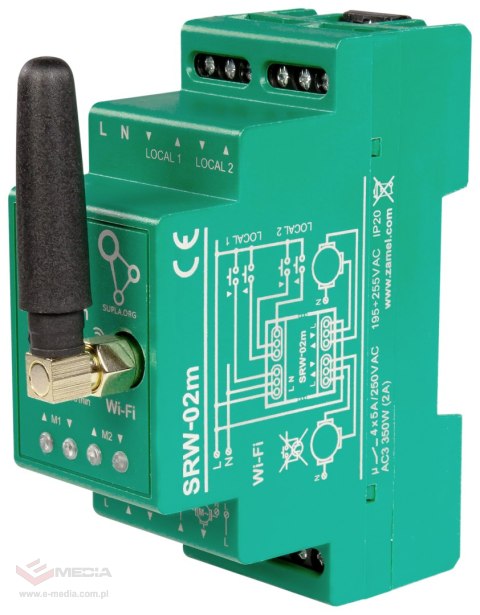 INTELIGENTNY STEROWNIK ROLET SRW-02M Wi-Fi 230 V AC ZAMEL