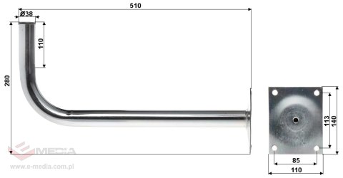 UCHWYT MUROWY UML-38L50