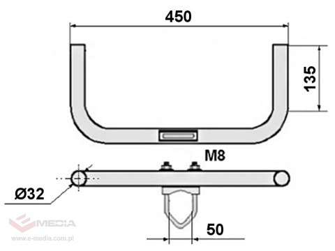 UCHWYT RUROWY URU-32L17