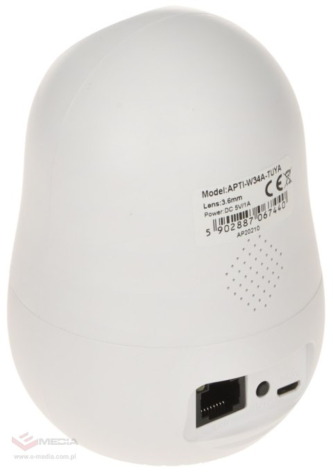 KAMERA IP OBROTOWA WEWNĘTRZNA APTI-W34A-TUYA Wi-Fi - 3 Mpx 3.6 mm