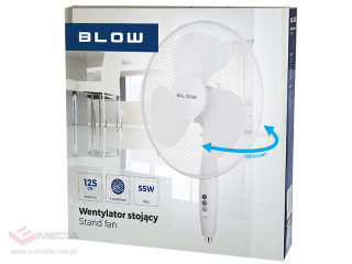 Wentylator stojący 16"/40cm 55W BIAŁY