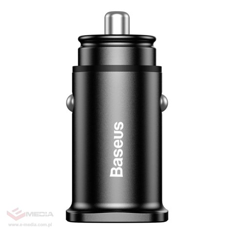 Baseus Square inteligentna ładowarka samochodowa 2x USB QC3.0 Quick Charge 3.0 SCP AFC 30W czarny (CCALL-DS01)