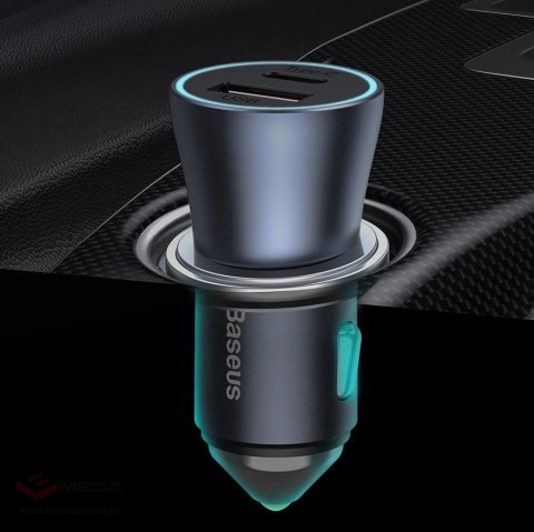 Baseus Golden Contactor Pro szybka ładowarka samochodowa USB Typ C / USB 40 W Power Delivery 3.0 Quick Charge 4+ SCP FCP AFC + k
