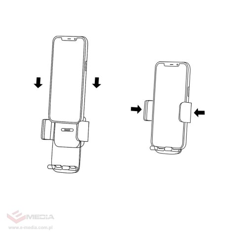 Baseus 2w1 uchwyt samochodowy na kokpit i kratkę wentylacji czarny (SUYK000001)