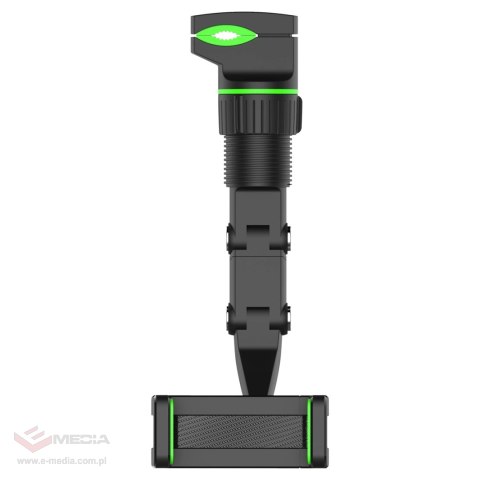 Regulowany uchwyt na lusterko wsteczne samochodu do smartfona zielony