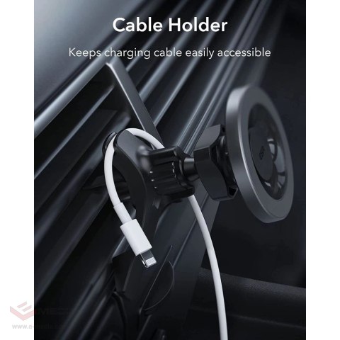 Uchwyt magnetyczny ESR Halolock z MagSafe na kratkę nawiewu w samochodzie - szary