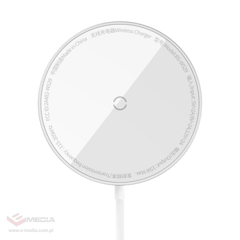 Baseus Simple Mini3 ładowarka indukcyjna 15W srebrny